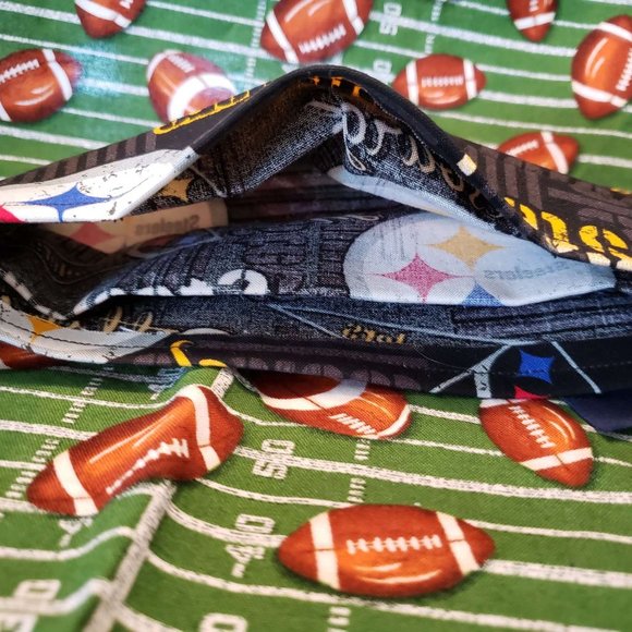 Pittsburgh Steelers Pleated Face Mask 100% Cotton - Picture 5 of 9